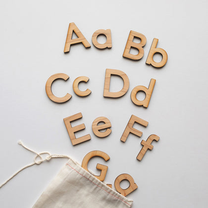 Maple Wood Alphabet Set