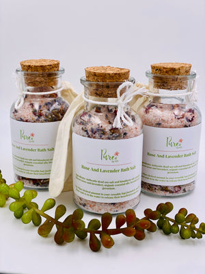Rose and Lavender Bath Salt- Pure by KD