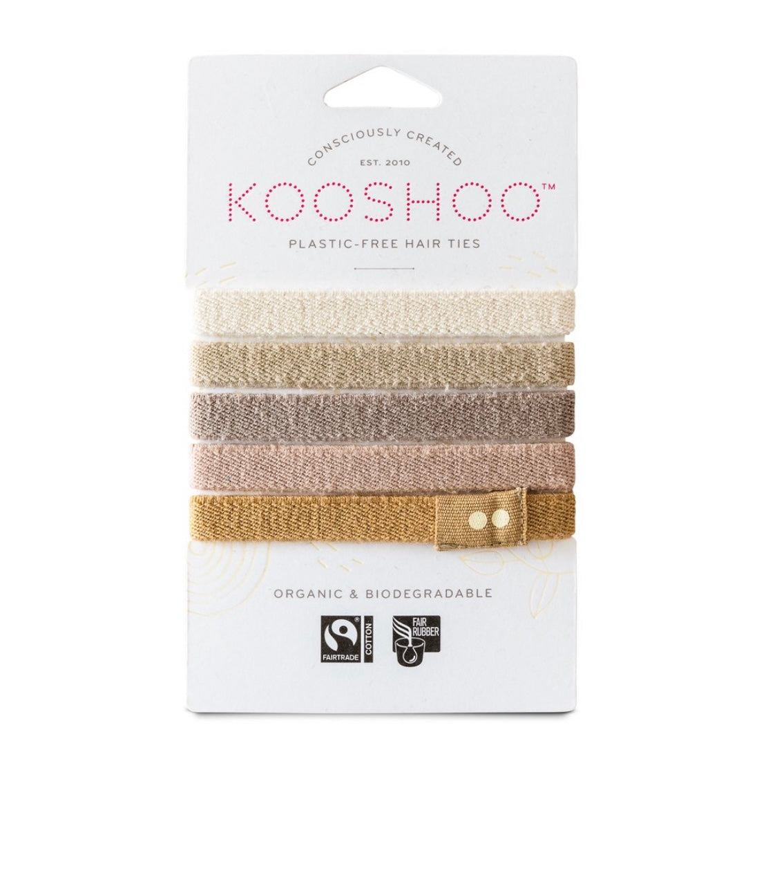 Organic Plastic-Free Hair Ties (multiple color options)